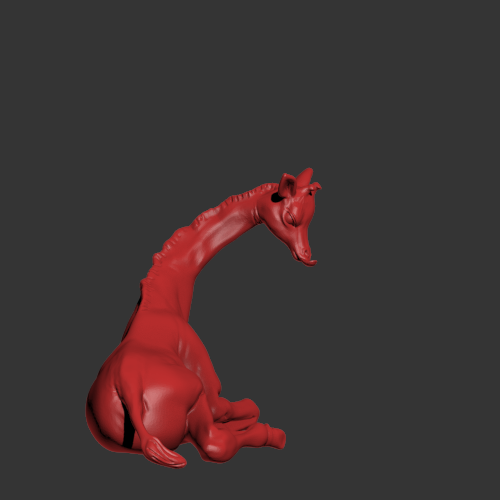 长颈鹿好大一只 3D打印模型渲染图