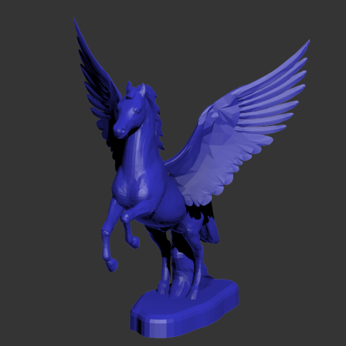 天马神兽一只 3D打印模型渲染图