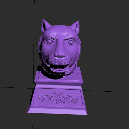 狗头模型一个 3D打印模型渲染图