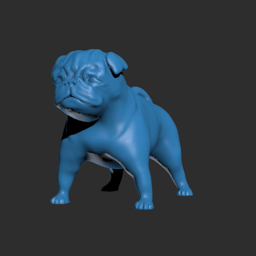 癞皮狗3D模型 3D打印模型渲染图