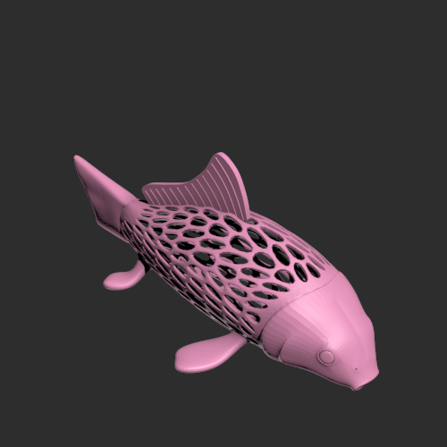 美人鱼模型一个 3D打印模型渲染图
