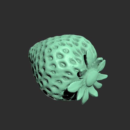 草莓模型一个 3D打印模型渲染图