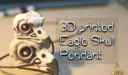 美国创客用制作3D打印的《刺客信条》中秃鹰头骨的情侣吊坠