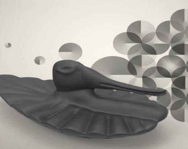 3d鸭子模型 3D打印模型渲染图