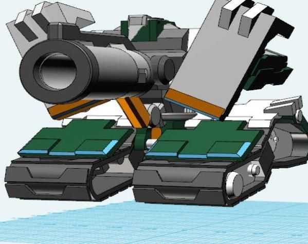 堡垒坦克战车 3D打印模型渲染图