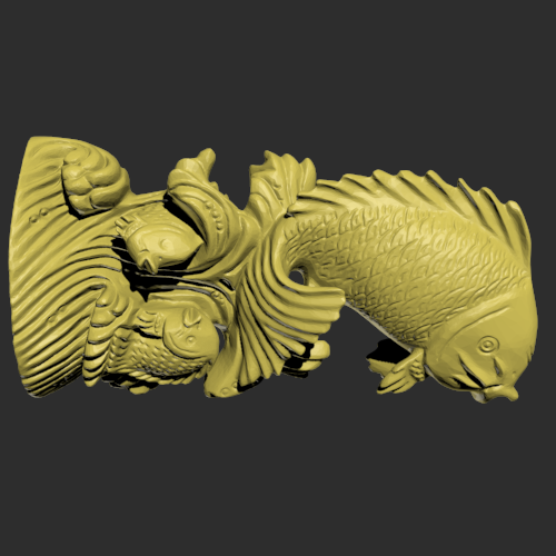 鲤鱼跳龙门模型 3D打印模型渲染图