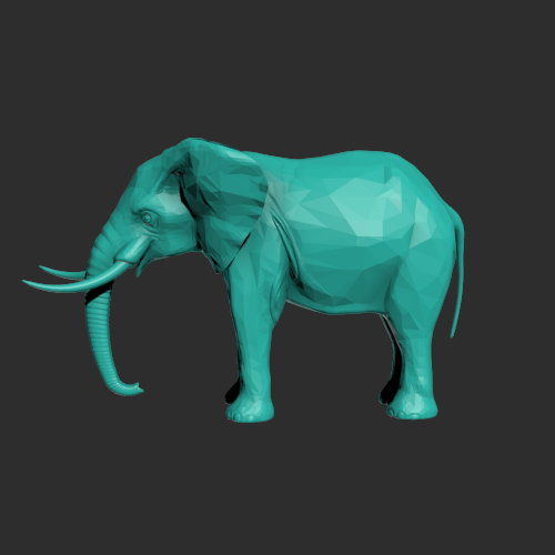 一只大象的模型 3D打印模型渲染图