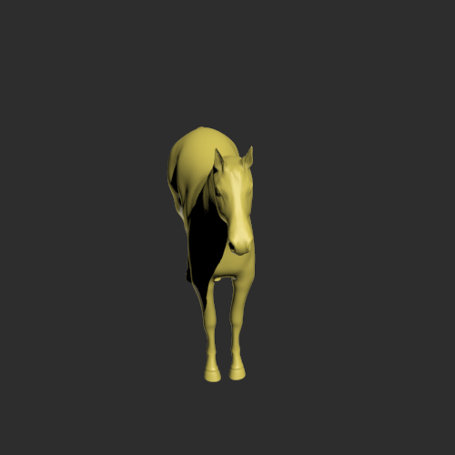 一匹骏马的模型 3D打印模型渲染图
