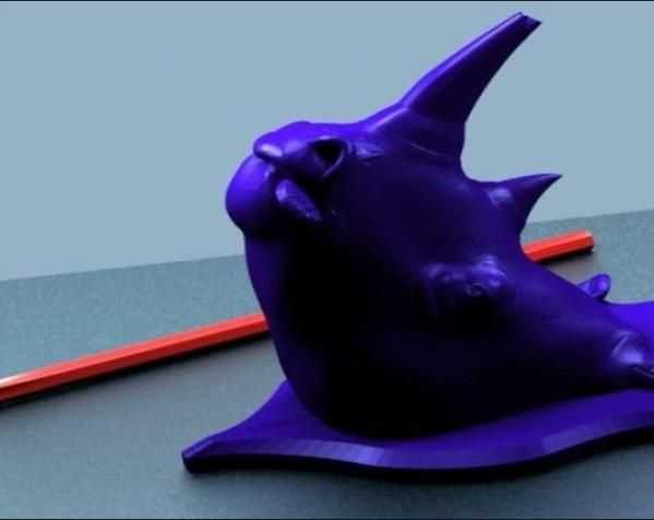 犀牛头3d模型 3D打印模型渲染图