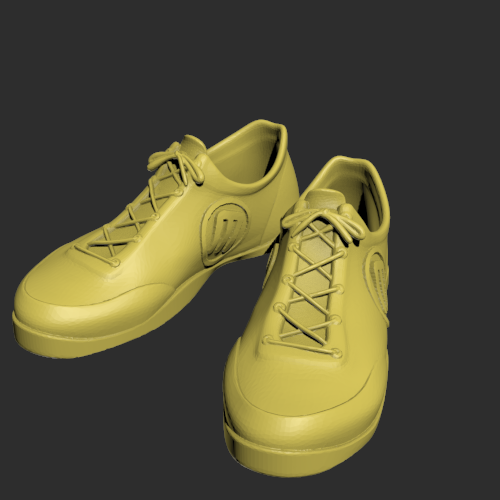 黄色的运动鞋 3D打印模型渲染图