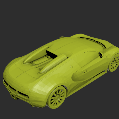 小黄汽车模型 3D打印模型渲染图