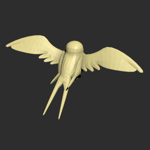 小燕子一只模型 3D打印模型渲染图