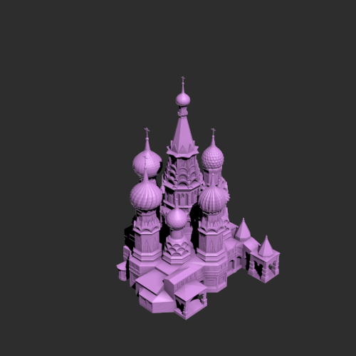 建筑城堡模型 3D打印模型渲染图