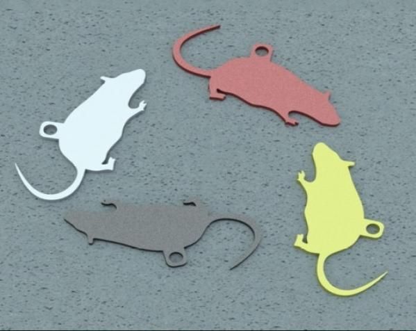小老鼠钥匙扣 3D打印模型渲染图