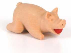一只开心的猪模型