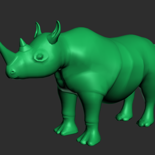 一只大犀牛模型 3D打印模型渲染图
