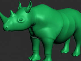 一只大犀牛模型