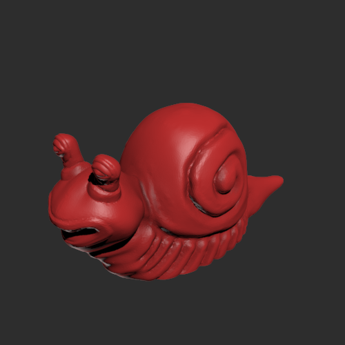 蜗牛模型一个 3D打印模型渲染图