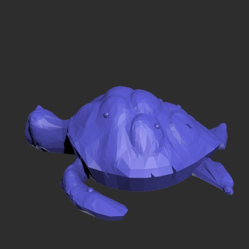海龟模型一只 3D打印模型渲染图