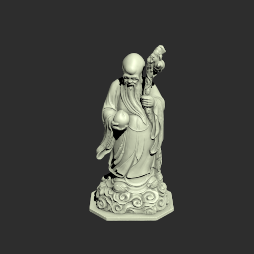 寿星老者模型 3D打印模型渲染图