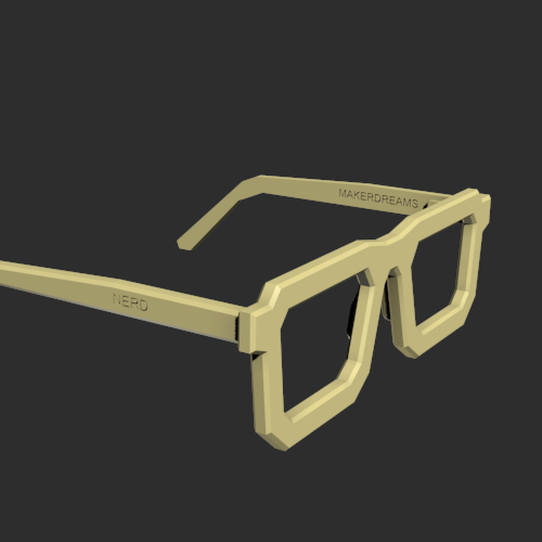 眼镜框模型一副整 3D打印模型渲染图
