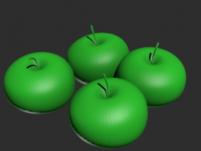 四个大苹果模型
