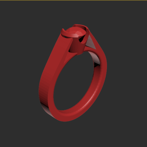 戒指模型一只 3D打印模型渲染图