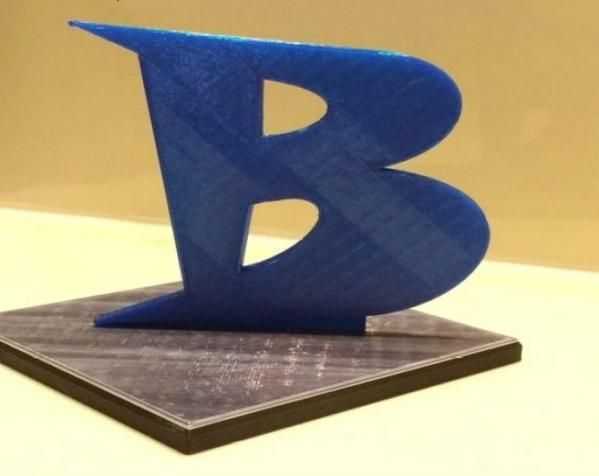 B字母摆件模型 3D打印模型渲染图