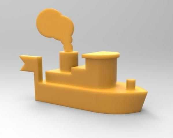 玩具轮船模型 3D打印模型渲染图