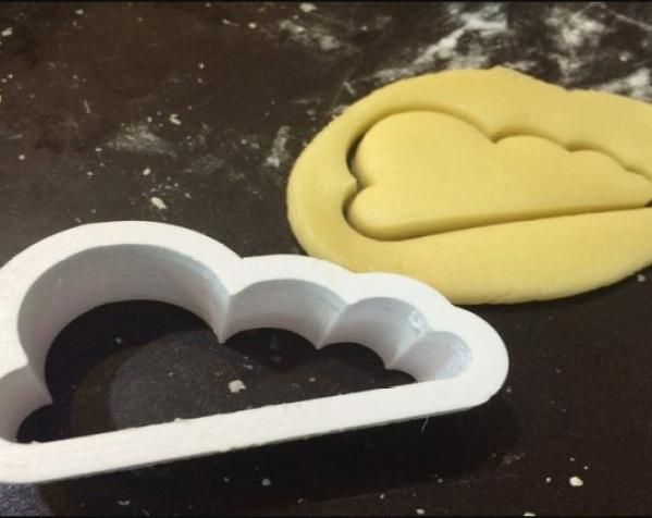 白云饼干模具 3D打印模型渲染图