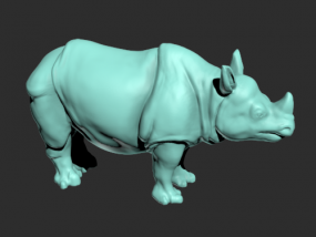 一只犀牛模型