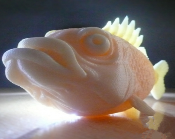 大嘴鱼3d模型 3D打印模型渲染图