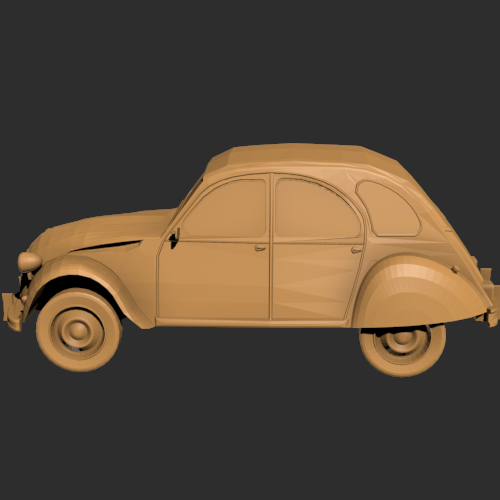 小轿车模型1 3D打印模型渲染图