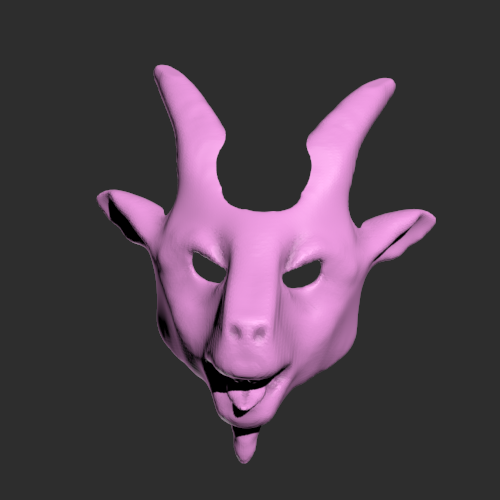 羊头面具模型 3D打印模型渲染图