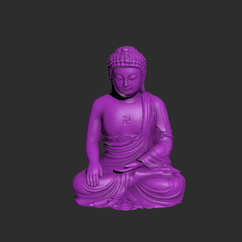 佛祖模型摆件 3D打印模型渲染图