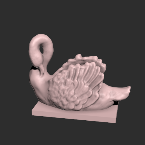 天鹅模型摆件 3D打印模型渲染图