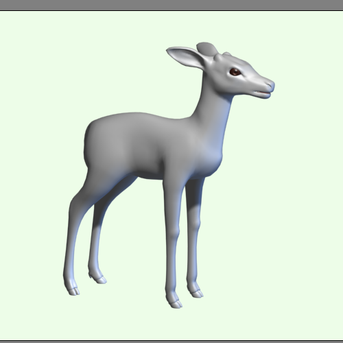 和平鹿使者模型 3D打印模型渲染图