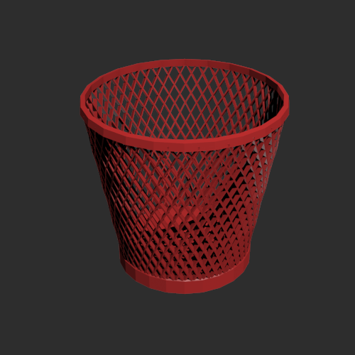 纸垃圾桶模型 3D打印模型渲染图