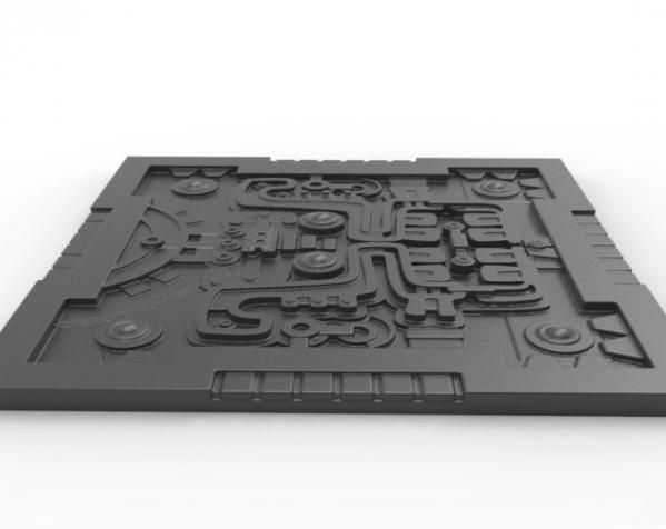 阿兹特克浮雕 3D打印模型渲染图