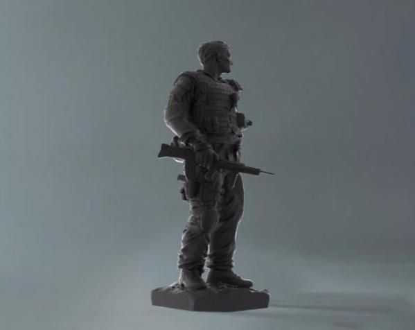 爱尔兰士兵模型 3D打印模型渲染图