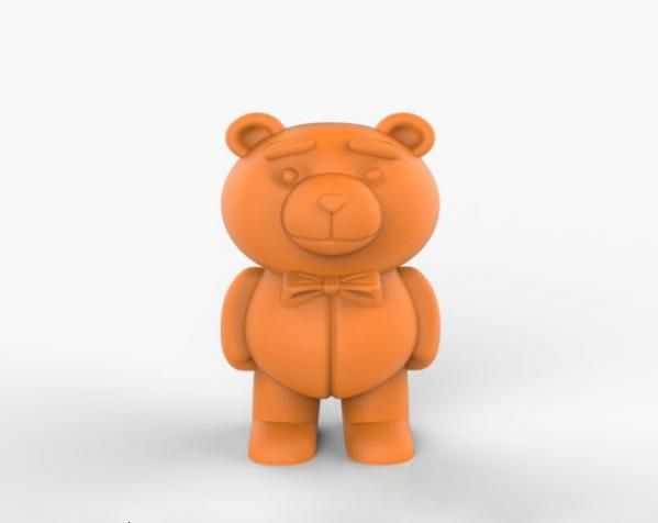 泰迪熊经典模型 3D打印模型渲染图