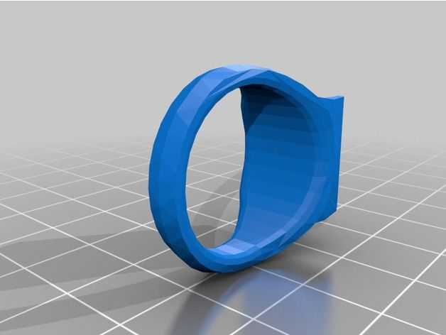 Micro_SD卡戒指 3D打印模型渲染图