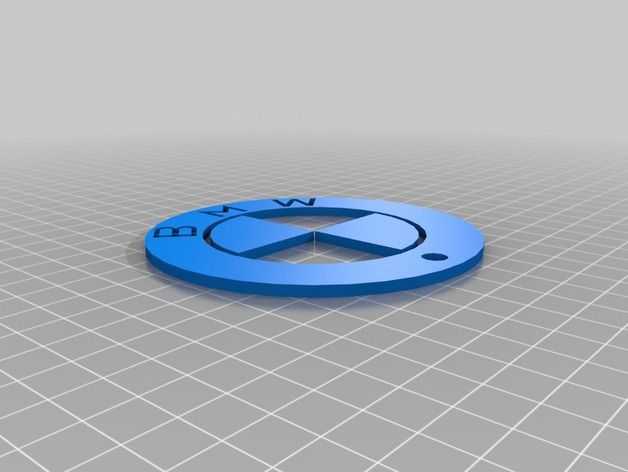宝马标志钥匙链 3D打印模型渲染图