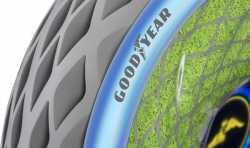 固特异的Oxygene 3D打印概念轮胎使用活的植物来清洁空气