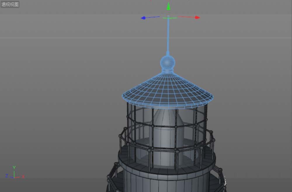 C4D建模教程：绘制灯塔模型