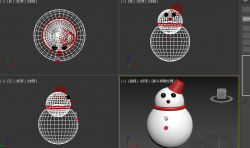 3Dmax建模教程：绘制一个雪人模型