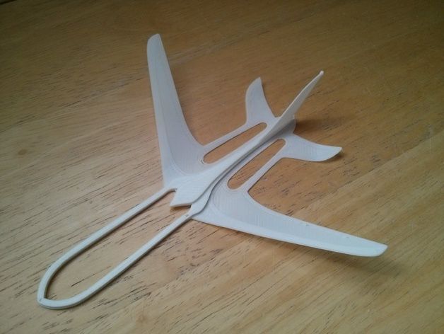 整体印刷滑翔机 3D打印模型渲染图