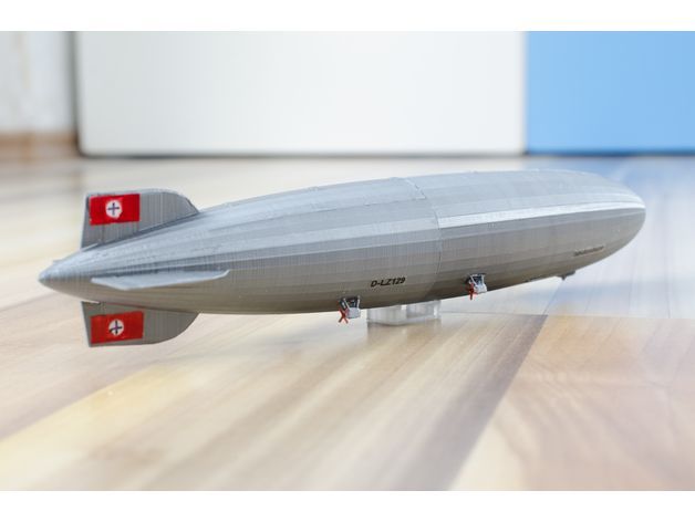 兴登堡LZ-129飞艇 3D打印模型渲染图