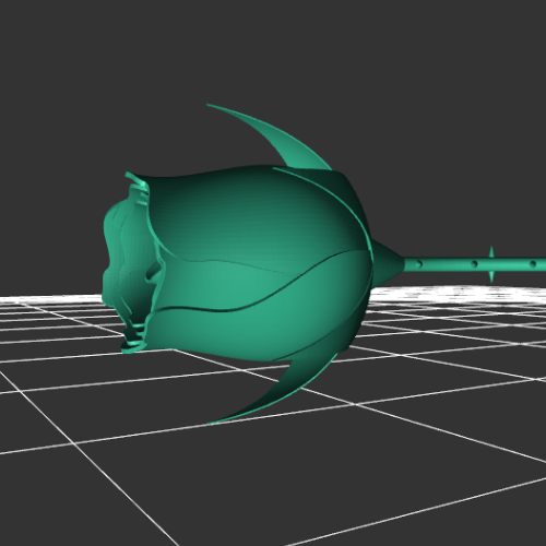 仿真玫瑰模型 3D打印模型渲染圖