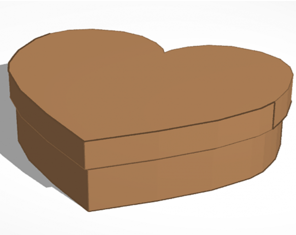 心形的漂亮盒子 3D打印模型渲染图